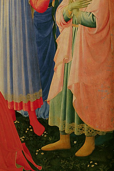 ロレンツォモナコによるサンタトリニータ祭壇画、フレーム、ピナクルの詳細 作： Fra Angelico