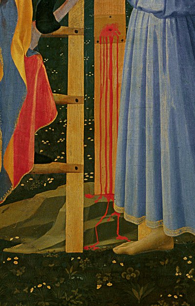 ロレンツォモナコによるサンタトリニータ祭壇画、フレーム、ピナクルの詳細 作： Fra Angelico