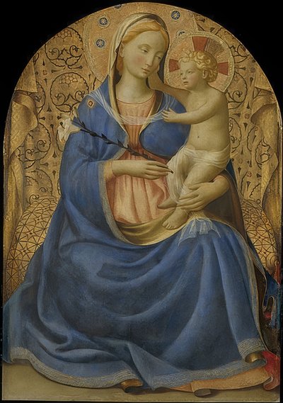 謙虚なマドンナ。 1440年頃 作： Fra Angelico