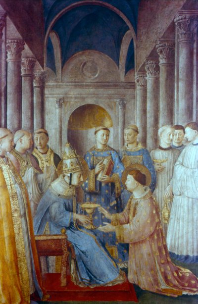 15世紀半ばの聖シクストゥス2世と彼の執事聖ローレンス 作： Fra Angelico