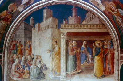15世紀半ばの聖ステパノの説教 作： Fra Angelico