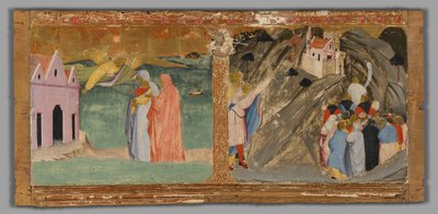 モン・サン・ミッシェルの聖ミカエル出現とモンテ・ガルガーノの雄牛の奇跡 作： Fra Angelico