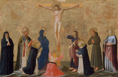 はりつけ、おそらくca。 1440。 作： Fra Angelico
