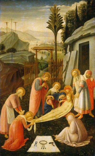 キリストの埋葬、c。 1450年。 作： Fra Angelico