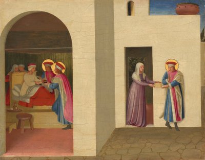 聖コスマスと聖ダミアンによるパラディアの癒し、c。 14381440。 作： Fra Angelico