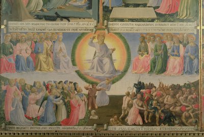 最後の審判、サンティッシマアヌンツィアータ銀財務省のパネル4の詳細、c.1450-53（パネル上のテンペラ） 作： Fra Angelico