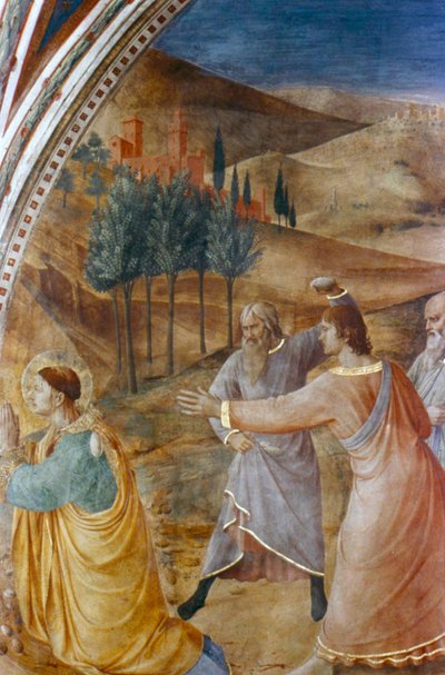 15世紀半ばのSt Stephenのストーニング 作： Fra Angelico