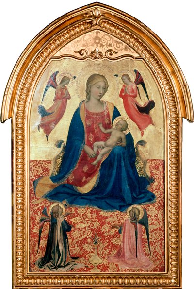 天使と聖母子、c1425 作： Fra Angelico
