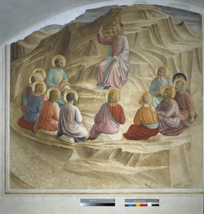山での説教：キリストは使徒たちに話しかけます1438 作： Fra Angelico
