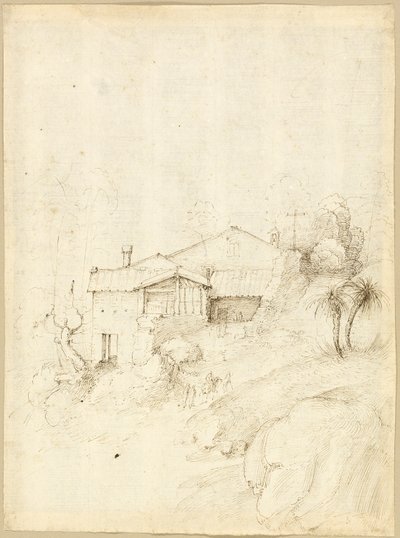 岩の丘の斜面にある修道院 作： Fra Bartolommeo