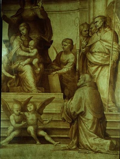 大公の祭壇画、聖母の左側に集まった聖徒の詳細1515 作： Fra Bartolommeo