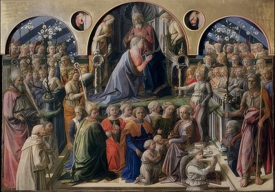 処女の戴冠式。 1441 作： Fra Filippo Lippi