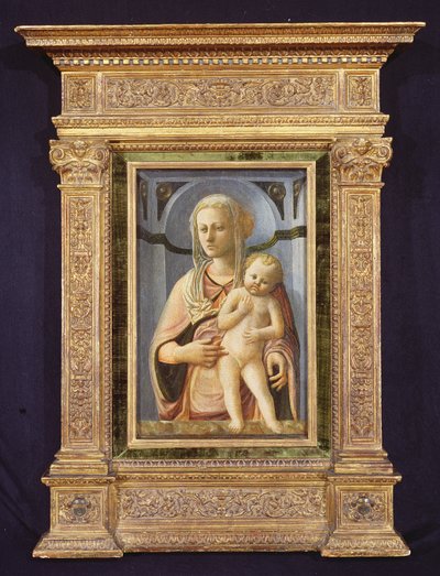 マドンナと子供、1435年頃（パネル上のテンペラ） 作： Fra Filippo Lippi
