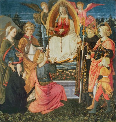 聖なるガードルのマドンナ、1456 作： Fra Filippo Lippi