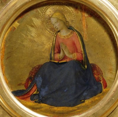 聖母マリアの受胎告知 「ペルージャの祭壇画」より 1437年頃 作： Fra Giovanni Angelico da Fiesole