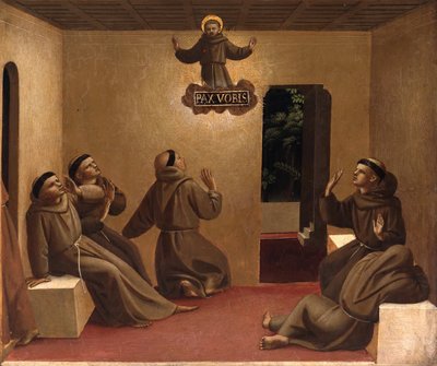 アルルでの聖フランシスコの御出現アッシジの聖フランシスコの生涯からのシーン、1429年 作： Fra Giovanni Angelico da Fiesole
