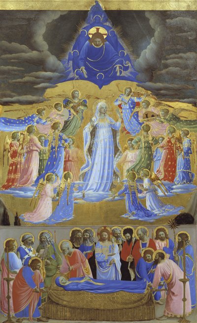 処女の死と仮定、約1432 作： Fra Giovanni Angelico da Fiesole