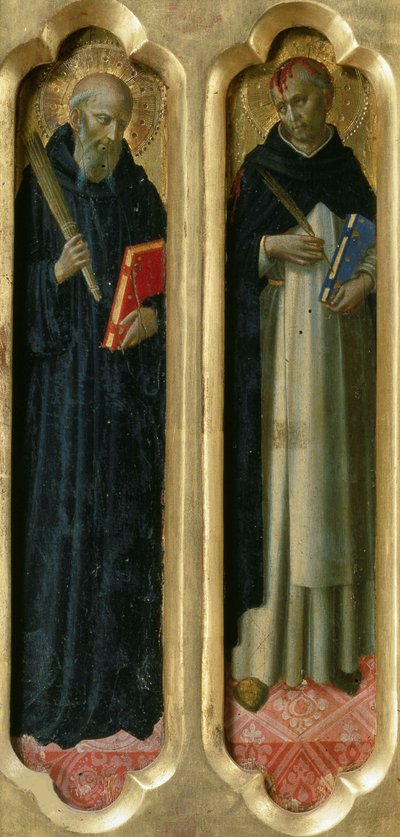 聖ベネディクトと殉教者ペテロ ペルージャの祭壇画より 1437年頃 作： Fra Giovanni Angelico da Fiesole