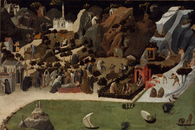 砂漠の父のセバイドの生活の様子 作： Fra Giovanni Angelico da Fiesole