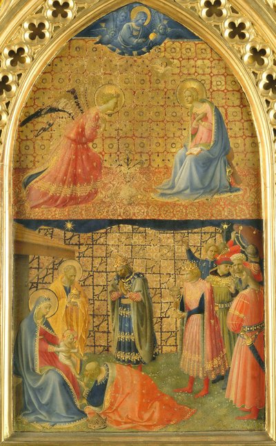 受胎告知」と「マギの崇拝」 1433年から1434年頃 作： Fra Giovanni Angelico da Fiesole
