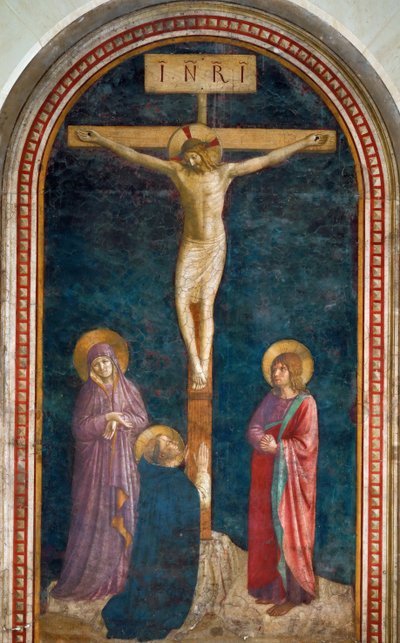 聖ドミニクとのはりつけc。 1440 作： Fra Giovanni Angelico da Fiesole