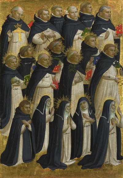 フィエゾレサンドメニコ祭壇画のドミニカの祝福されたパネルc。 1423-1424 作： Fra Giovanni Angelico da Fiesole