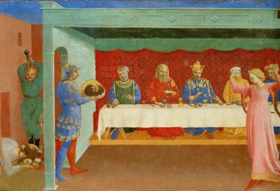 ヘロデの饗宴と洗礼者聖ヨハネの斬首、1430年頃 作： Fra Giovanni Angelico da Fiesole
