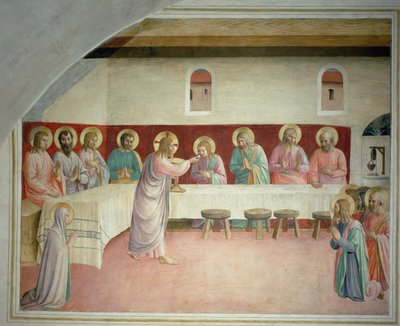 聖体拝領と最後の晩餐 作： Fra Giovanni Angelico da Fiesole