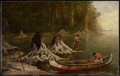 カナダ、原始林の遺物、1885年 作： Frances Anne Hopkins