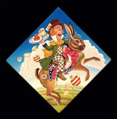 A Mad Tea Party, 2008 (パネルに油彩・テンペラ) 作： Frances Broomfield