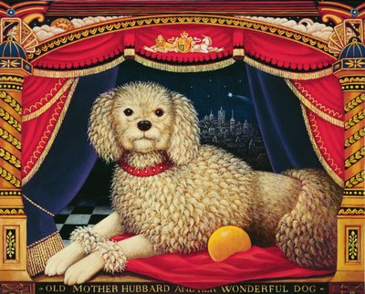 Old Mother Hubbards Wonderful Dog、1998（パネルにオイルとテンペラ） 作： Frances Broomfield