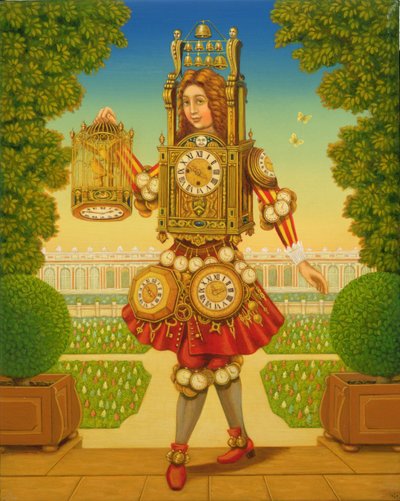 時計メーカー（パネルにオイルとテンペラ） 作： Frances Broomfield