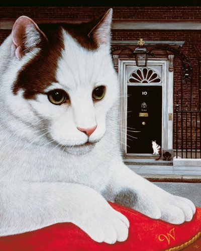 Wilberforce、No.10 Cat、1987（パネル上の油とテンペラ） 作： Frances Broomfield