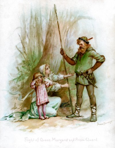マーガレット女王とエドワード王子の飛行、1897年。 作： Frances Brundage