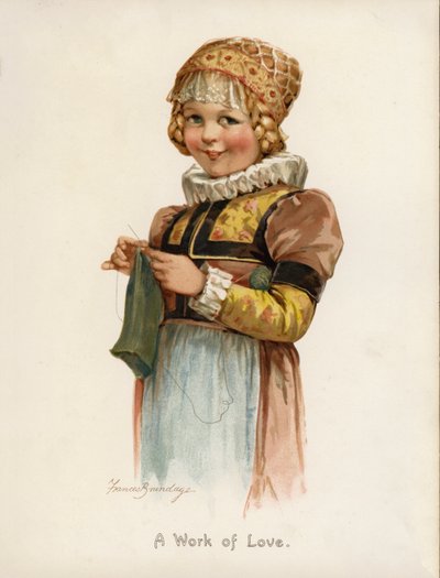 女の子。愛の作品（カラーリトグラフ 作： Frances Brundage