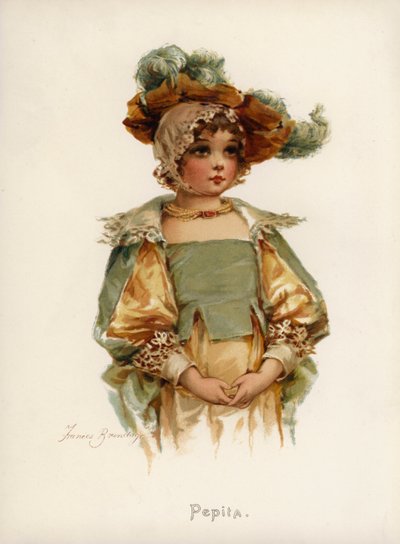 女の子。ペピータ（カラーリトグラフ 作： Frances Brundage