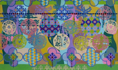 Many Moons, 2024（キャンバスにアクリル画） 作： Frances Ferdinands