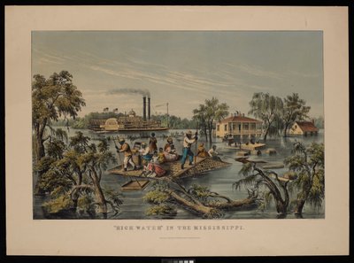 ミシシッピ川の満水 作： Frances Flora Bond (c.1812 76) Palmer