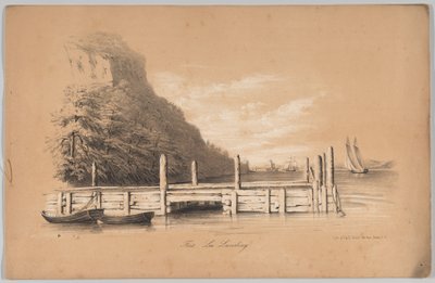 Fort Lee Landing, in: The New York Drawing Book, Containing a Series of Original Designs a..., 1847. 作： Frances Flora Bond Palmer