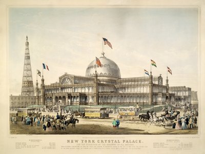 ニューヨーククリスタルパレス、パブ。 1853 by Currier＆Ives 作： Frances Flora Bond Palmer