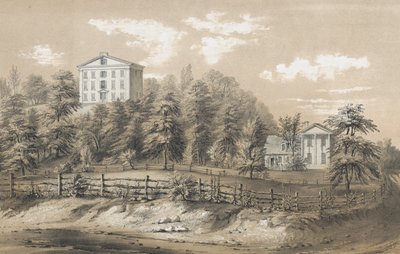 リッチモンド神学校、ニューヨーク州スタテンアイランド、1847-48。 作： Frances Flora Bond Palmer