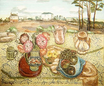 カントリーウィンドウ、1929-31年頃（キャンバスに油彩） 作： Frances Hodgkins