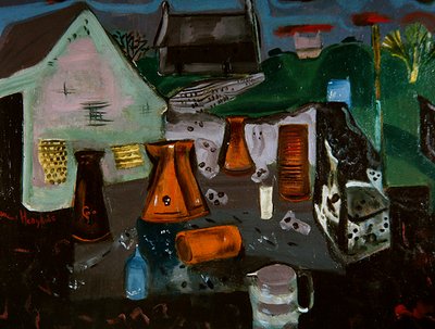 酪農場、1930年頃（キャンバスに油彩） 作： Frances Hodgkins