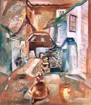 パーベックの中庭、朝 作： Frances Hodgkins