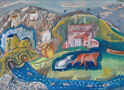 ソルバ、ペンブロークシャーの漁村 作： Frances Hodgkins