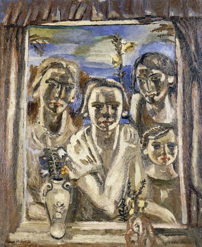 家族、c.1926-1930（キャンバスに油彩） 作： Frances Hodgkins