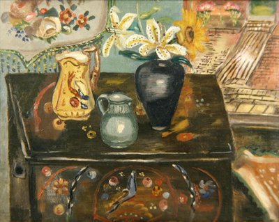 The Painted Chest (パネルに油彩) 作： Frances Hodgkins