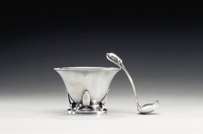 ボウルとスプーン 1910年頃（銀製 作： Frances MacBeth Glessner