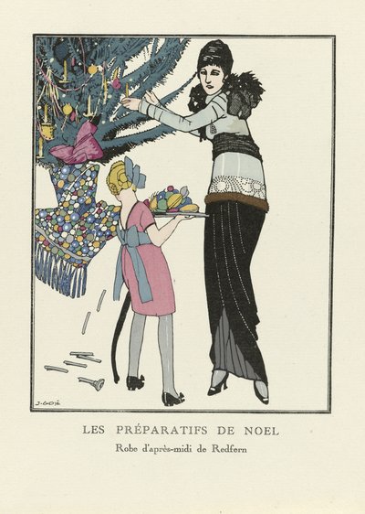 クリスマスの準備、パブ。 1914（ステンシル印刷） 作： Francesc Xavier Gosé