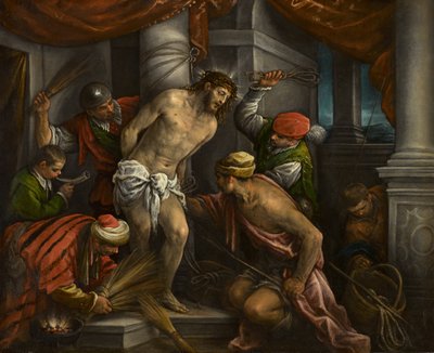 キリストの鞭打ち、1580～1585年頃（キャンバスに油彩） 作： Francesco Bassano